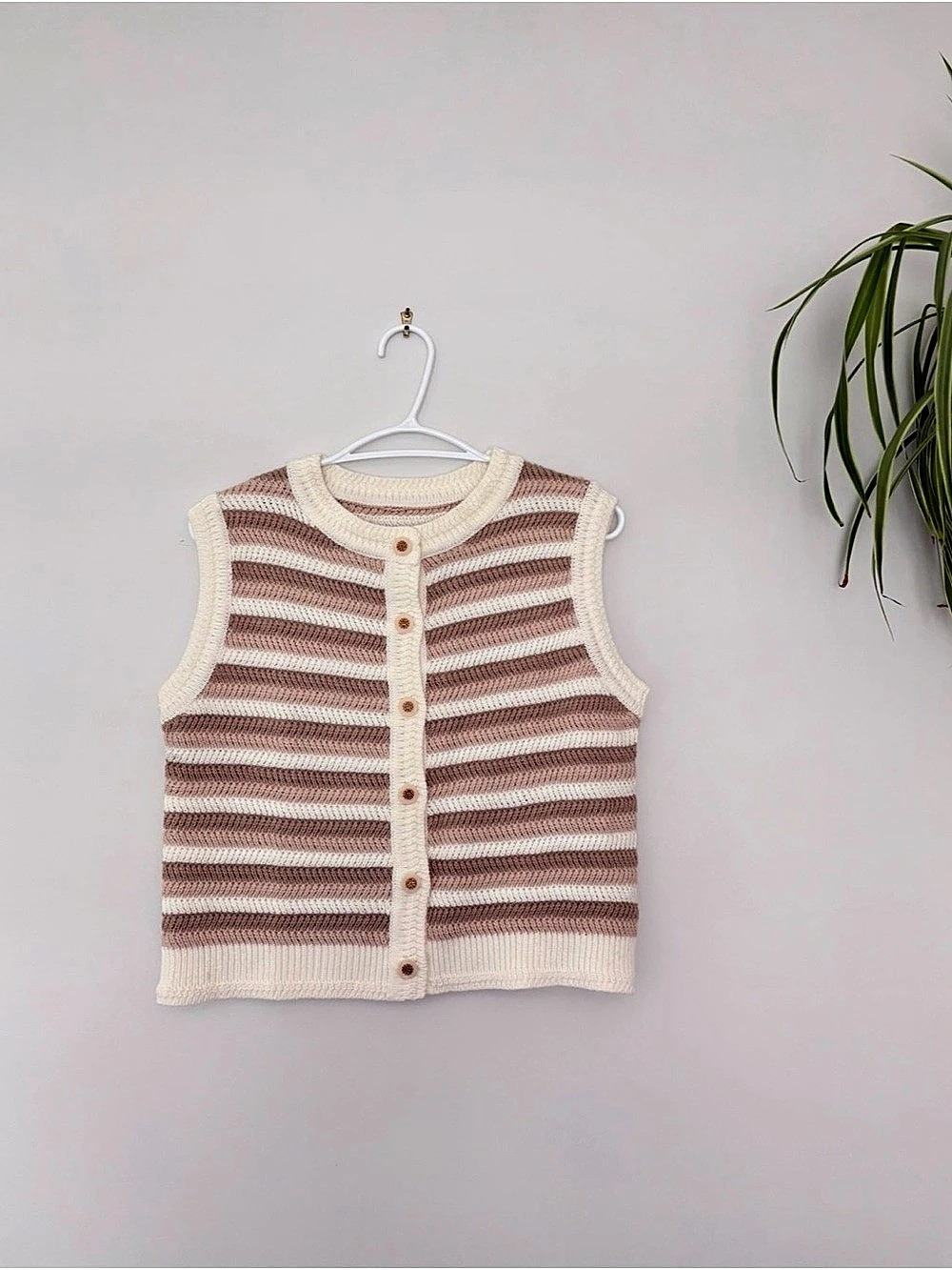 Striped Knit Sweater Vest